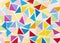 Colourful paper mosaic on light background.Â Abstract wallpaper.Â Geometric background